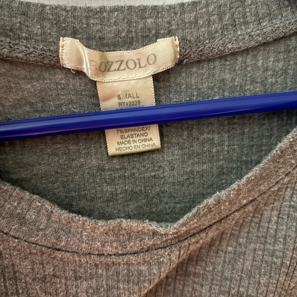 Gray Ribbed Baby Tee - Picture 3 of 3